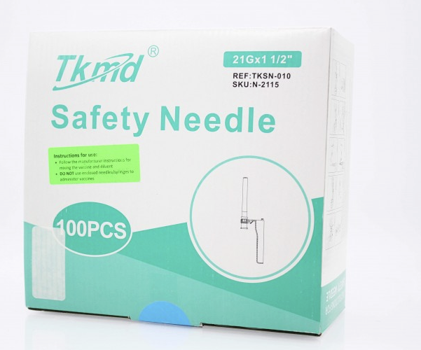 Agujas. Tipo; huber angulada a 90 ° de acero inoxidable para utilizarse con las claves 060.303.0123 y 060.167.8782 Longitud: 20 mm Calibre: 19G Envase con 100 piezas